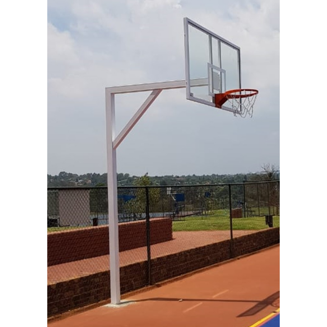 In-Ground Basketball Hoop - Permanent Heavy Duty, Spring Loaded Hoop